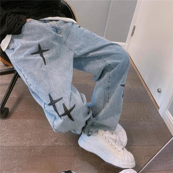 Other - Boyfriend Vintage Fashion Straight Casual Loose Denim Cargo Pants Men Designer